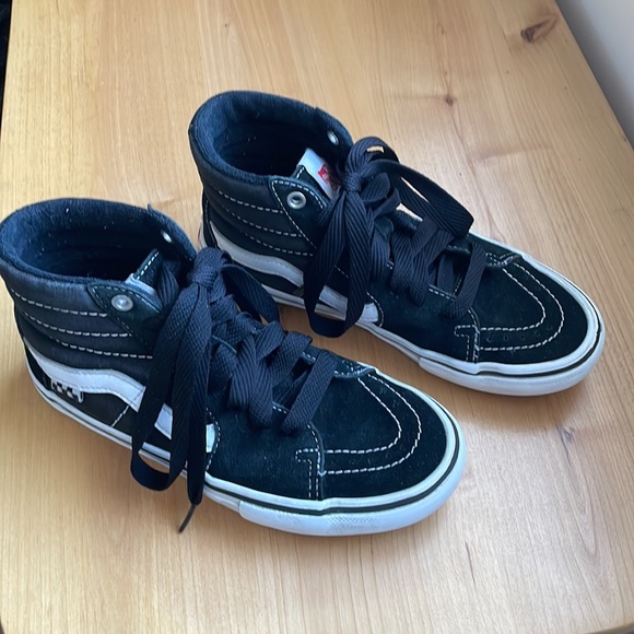 Vans Off The Wall High Top Black Suede Skateboard Shoes 500714 - Picture 14 of 14